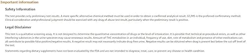 Miniatura 8 de Recipientes de prueba de drogas, paquete de 5, 10, 15, 25, 50 o 100 N.° ECDOA-7124 Fácil @ Home 12-panel, pruebas para detección inmediata de 12
