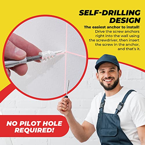 Qualihome QHSDAP0120 #8 Self Drilling Drywall Plastic Anchors thumb #4
