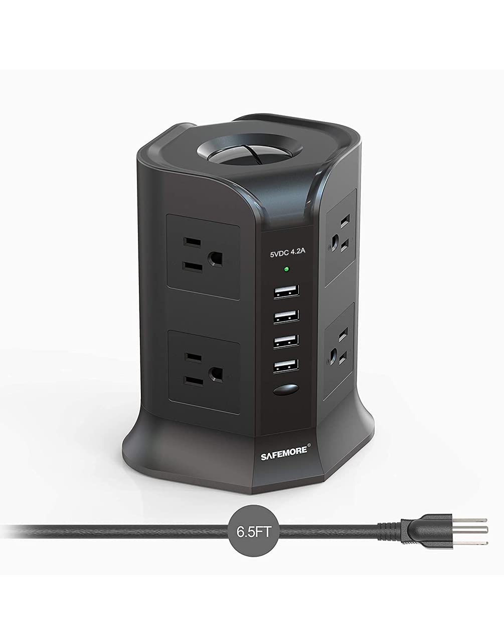 Buy Power Strip Tower SAFEMORE Smart 8Outlet 4USB Surge Protector