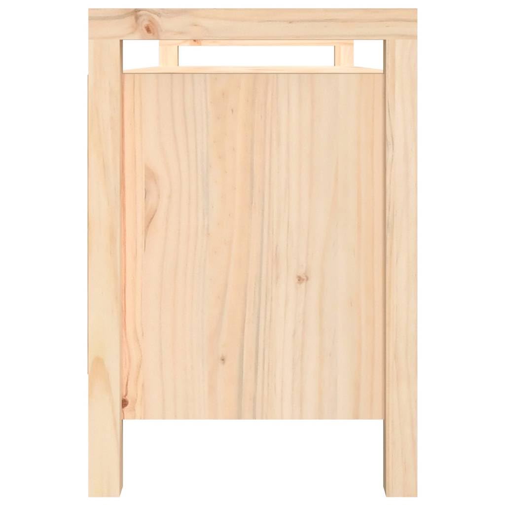 Ławka do przedpokoju wykonana z litego drewna sosnowego, 110 x 40 x 60 cm, z 6 przegródkami do przechowywania, do przedpokoju, salonu, garderoby, praktycznego siedzenia i przechowywania