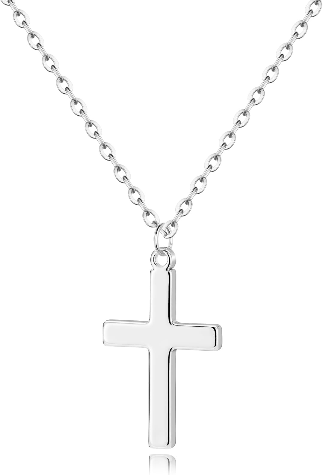 Tewiky Christian Gift Stocking Stuffers Cross Necklace for women-Dainty 14k Gold Plated/Silver Plated Pendant Necklaces Simple Cute Tiny Necklace Jewelry for Women