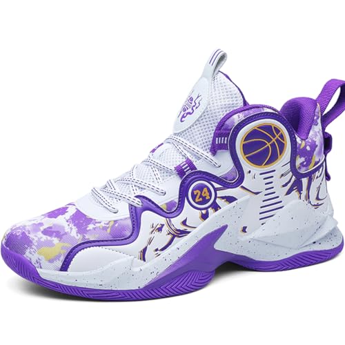 Kmrlofiy Zapatillas de Baloncesto Hombre Antideslizantes Zapatos de Baloncesto Unisex Ligeras Transpirables Masculinos Aire Libre Deportivas Zapatillas Correr Gimnasio (Sneaker-22, 43EU)