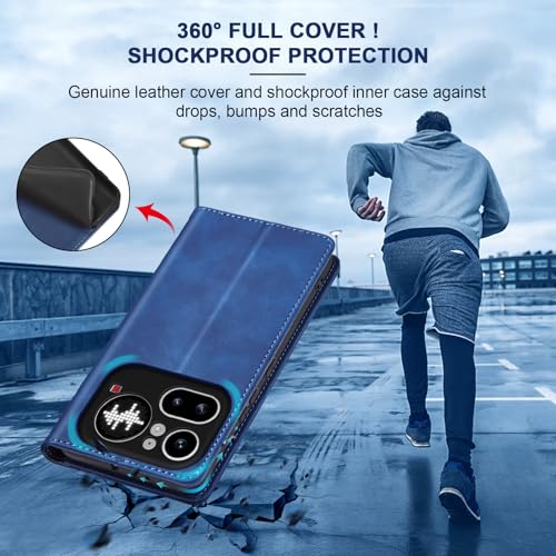 Image of Jasonyu Flip Wallet Case for Nothing Phone 4a Pro 5G,Blue