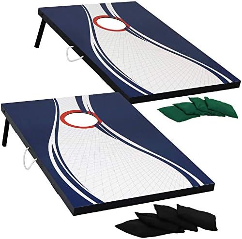 Sunnydaze Portable 2' x 3' Cornhole Bean Bag Toss Game Set with 2 Boards and 8 Bean Bags
