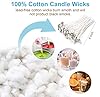 DINGPAI 100pcs Cotton Candle Wicks, 6 inches Low Smoke Pre-Waxed Wicks for Candle Making, DIY #1