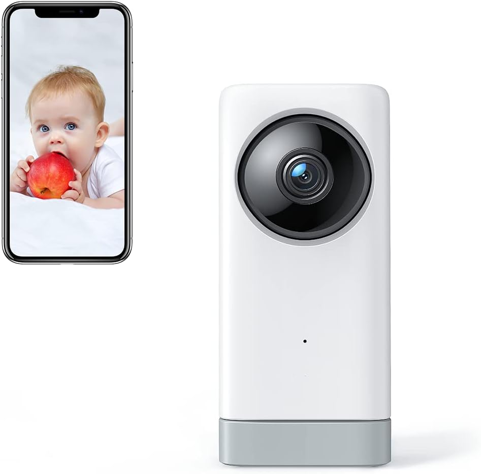 BJS 1080P WiFi Camera for Home Security Indoor, Pet Camera with 2-Way Audio, Motion and Sound Detection, Compatible with Alexa and Google Assistant white