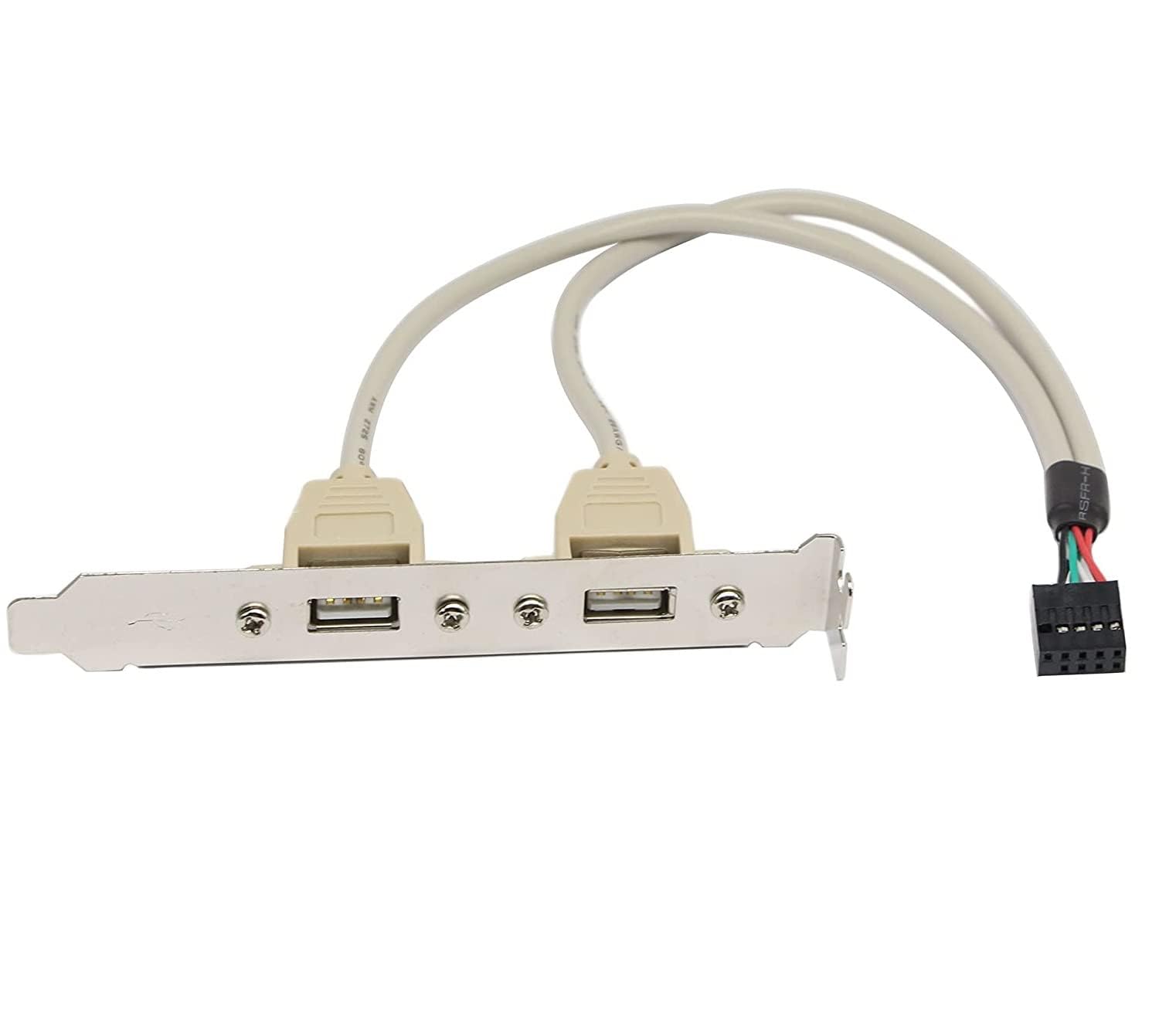 2 Port USB 2.0 Motherboard Rear Panel Expansion Bracket to IDC 9 Pin Motherboard USB Cable Host Adapter-image-21