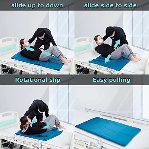 Image of [LOSCHEN] Tubular Slide Sheet for Patient Transfer, Sliding Draw Sheets to Assist Moving Elderly - for Cars, Vehicles, Wheelchairs and Bed Transfers - Hospitals & Home Care (28 inchx47 inch(72x120cm), Green)