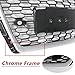 B9 RS4 Grille Style Hex Grille Honeycomb Mesh Grill Fit for Au.di A4/S4 B9 2017-2019 Silver Frame