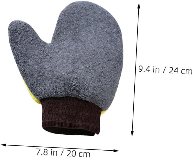 3pcs Car Washing Mitts Non-Scratch Waterproof Coral Fleece Dual-Sided Cleaning Gloves for Auto Detailing for Vehicle Care and Maintenance