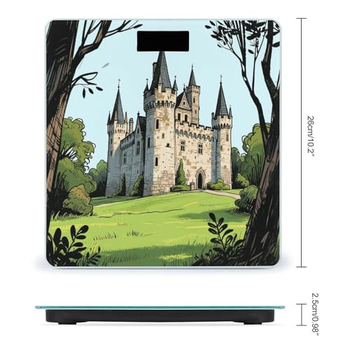 Balanza digital de baño con pantalla LED y vidrio templado miniatura 2