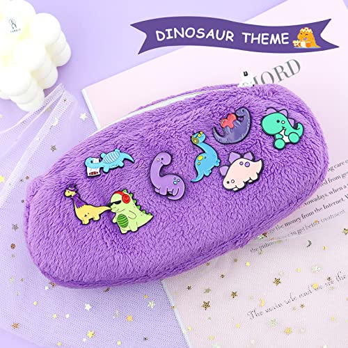 Image of Cute Dinosaur Enamel Lapel Pin Set, LEEFONE 8 PCS Cartoon Animal Brooch Pin, Novelty Animal Pattern Badges Brooch Pins for Clothing Bags Jackets Accessories Supplies DIY Crafts Women Men