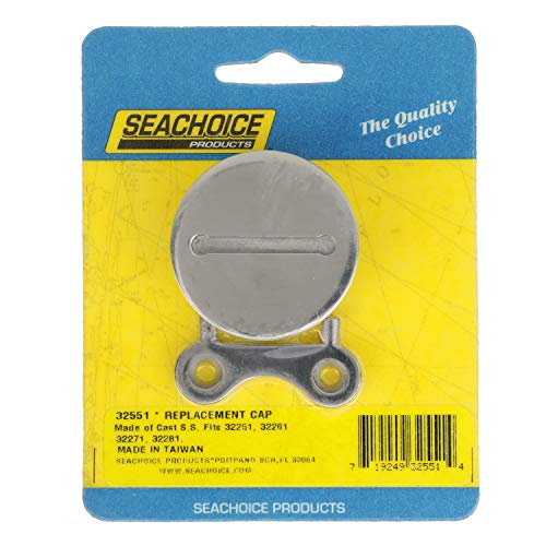 Seachoice Replacement Gas Fill Cap, Cast Stainless Steel #TOP4
