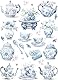 Blue and White China Reispapier, 11,5 x 16 Zoll - für Decoupage Furniture Crafts