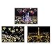 Crafts Graphy Scratch Art Paper Rainbow Painting Sketch Pad for Adults Night View - 3 Packs, 16 X 11.5 Inches