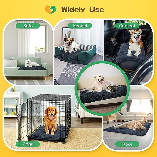 Nobleza Selbstheizende Decke für Hunde & Katzen, Haustiere Wärmematte Winter, Waschbar Wärmedecke Hund, Selbstwärmende Hundematte Flauschig Warme, Thermodecke Hund rutschfest, Grau, 115x70cm