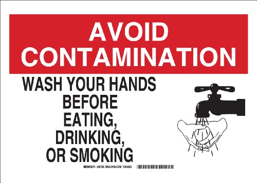 Panneau Wash your hands Brady 30707 pour l'hygiène de la cuisine