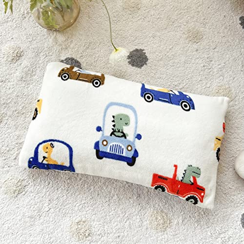 J-Pinno Dinosaur Drive Car Plush Velvet Luxury Soft Cozy Warm Toddler Boys Girls Cartoon Pillowcase 13" X 19" (14) #TOP1