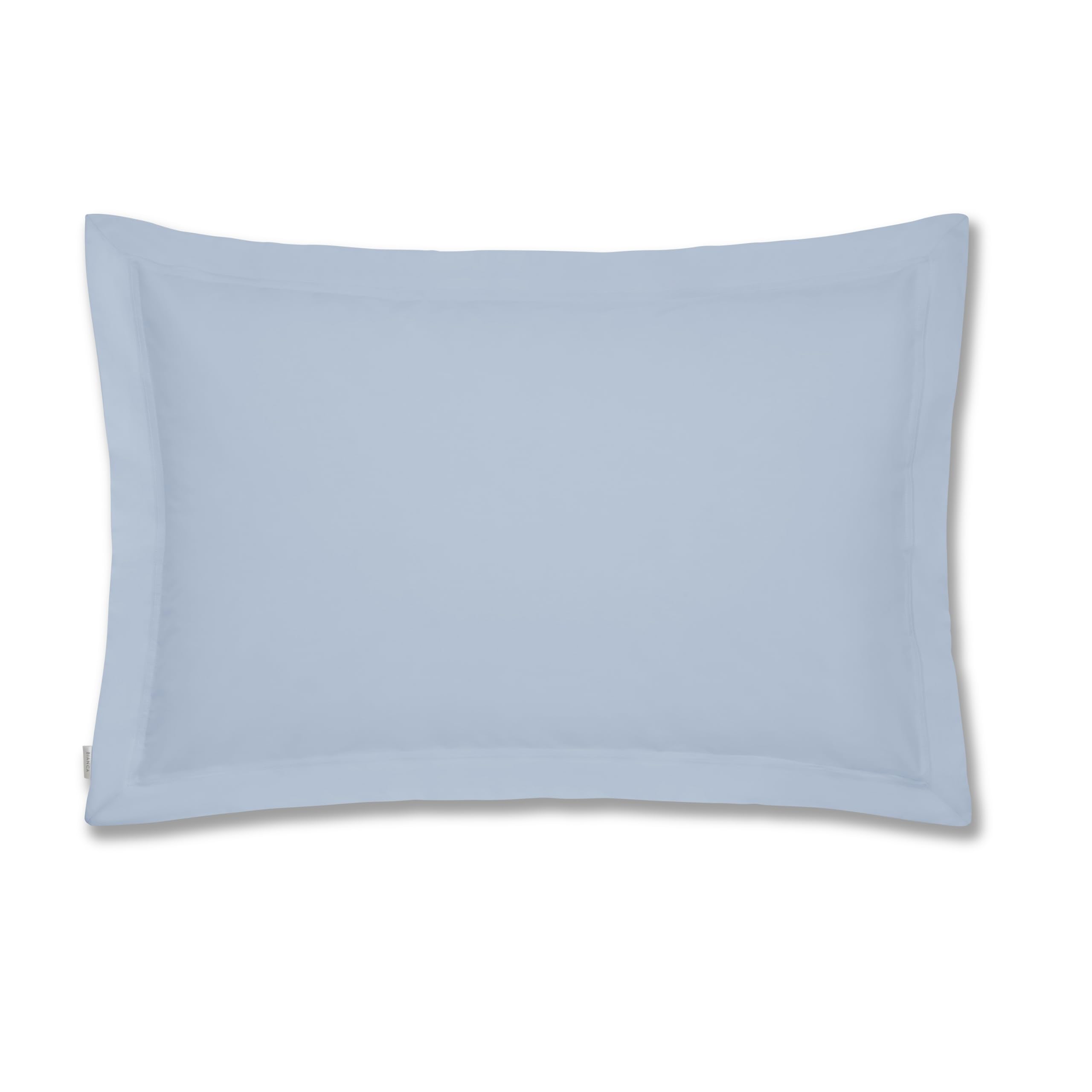 White Plain Dyed Cotton Percale Blue 200TC Oxford Pillowcase 50 x 80 cm