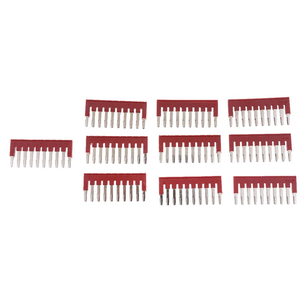 CALANDIS 10 X PressFit Ground Jumpers,Din Rail Mounted Terminal Blocks