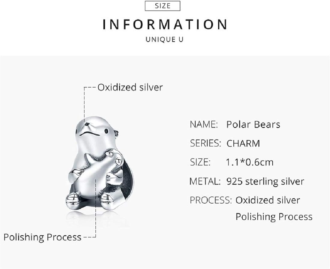 FeatherWish Sterling Silver 925 Polar Family Mum New Baby Animal Love Nature Travel World Bead Charm Fits And Compatible With Pandora Bracelets Gift Birthday Mum Friend Wife (Polar Bear) - Image 5