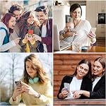 (6 Pack) Cell Phone Grip,Mobile Phone Finger Foldable Holder Stand for Smartphones and Tablets - Bleack Pink