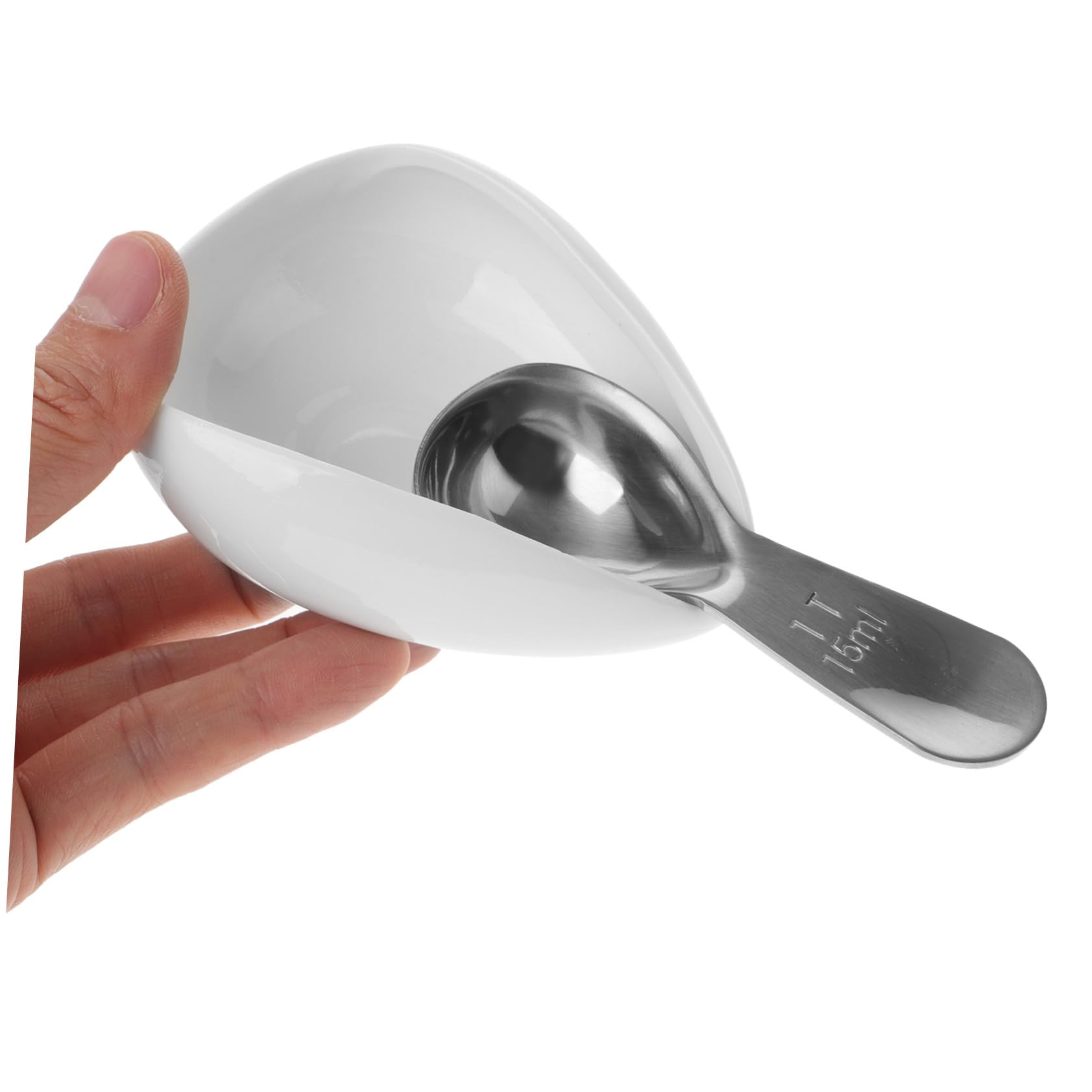 PRETYZOOM 4juegos Tazón y Cucharas Medidoras De Cerámica para Café Accesorios De Café Bandeja para y Dosis De para Casa Cucharita