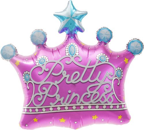 Northstar Balloons 25" Northstar Pretty Princess Crown Foil Balloon, Multicolor