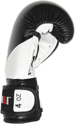 Miniatura 2 de SMAI Guantes de boxeo de cuero MMA para niños guantes de kickboxing profesionales con protección mejorada para la muñeca y los nudillos. Cuero no