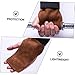 Yardwe Pull-up Hand Grips with Wrist Guard Non-Slip Palm Support for Weightlifting and Bodybuilding Lightweight Design for Men and Women Brown