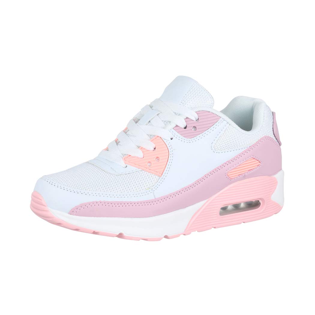 Elara Zapatillas de Deporte Chunkyrayan Rosa MEL0391 Weiss-Pink-38