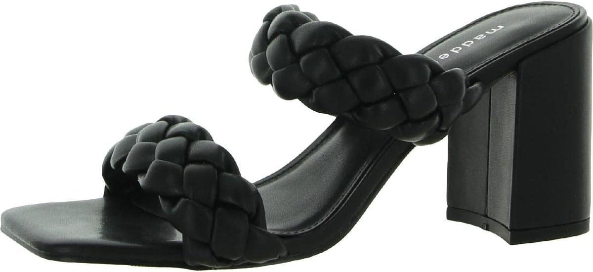 Madden Girl Women's Dixcy Heeled Sandal, Black Paris, 6.5