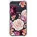 Girly Case for Samsung Galaxy J7 Perx, J7 Prime, J7 Sky Pro, J7 V, Galaxy J7 2017 Clear with Cute Pink Flowers Design Shockproof Bumper Protective Cell Phone Cases…