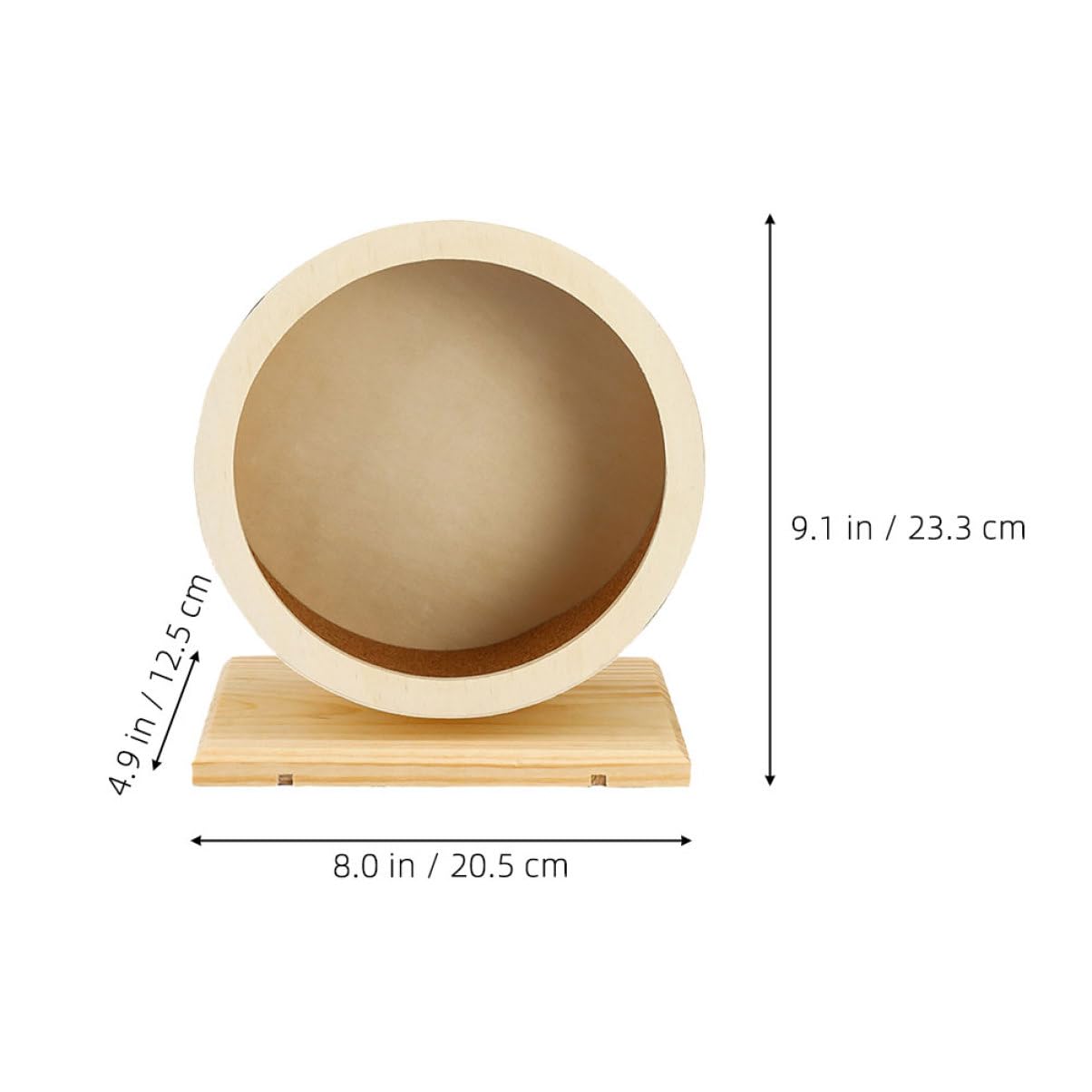COLLBATH 2piezas Ruedas De Hámster Silenciosas De Madera Corcho Resistente Arañazos Juguete para Chinchillas Cobayas y Erizos Ejercitador para Animales Pequeños