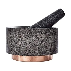 Gajyfcl DE24 Granite Copper Mortar Set