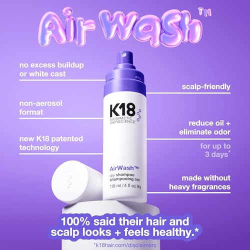K18 AirWash™ Dry Shampoo, Non-Aerosol, Balances Scalp & Controls Excess Oil Production, 4 Fl Oz - Image 5