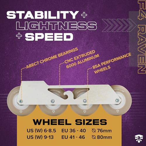 Image of Flying Eagle F4 Raven Freeskate - Adult Inline Skates Men & Women,Street Inline Roller Skating Men