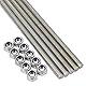Yeebyee M12x250mm 304 Edelstahl Vollgewindestange, Rechtsgewinde 1.75mm Steigung mit 10 Stück Sicherungsmuttern, 5 Stück/Packung
