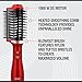 CHI Volume Styler, Blowout Brush for Amplified Volume, Heated Comb to Smoothen & Straighten Hair, 2-in-1 Hair Tool, Red