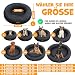 Lovpet® Hundebett Hundekissen Katzenbett Bagel, Waschbar, Inkl. Napf + 3X Kauknochen, Hundesofa flauschig Kissen Rund aus Plüsch für Kleine, Mittelgroße & Große Hunde, Katzen [L, Ø 60cm Anthrazit]