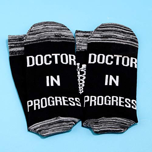JXGZSO 2 Pairs Doctor Socks Doctor Appreciation Gift Doctor In Progress Socks Medical S Graduation Gift3