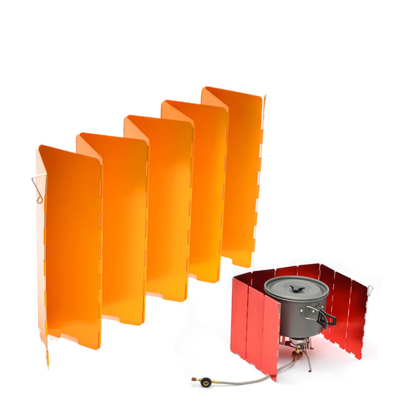 Outdoor-Windschutz wanderausrüstung Portable Stove Accessory klappbarer Herd klappbarer Windschutz für Herd Camping-Windschutzscheibe Windschutz für Campingkocher Yellow
