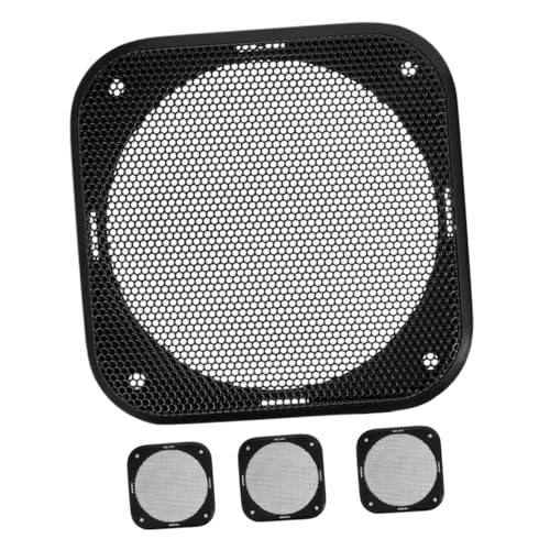 STOBAZA 4pcs Speaker Grille Speaker Cover Covers Audio Accessories Car Audio Decorative Mesh Grill Weatherproof Protect Net Square Speaker Grill Cover Fabric Speaker Grills Plastic Black