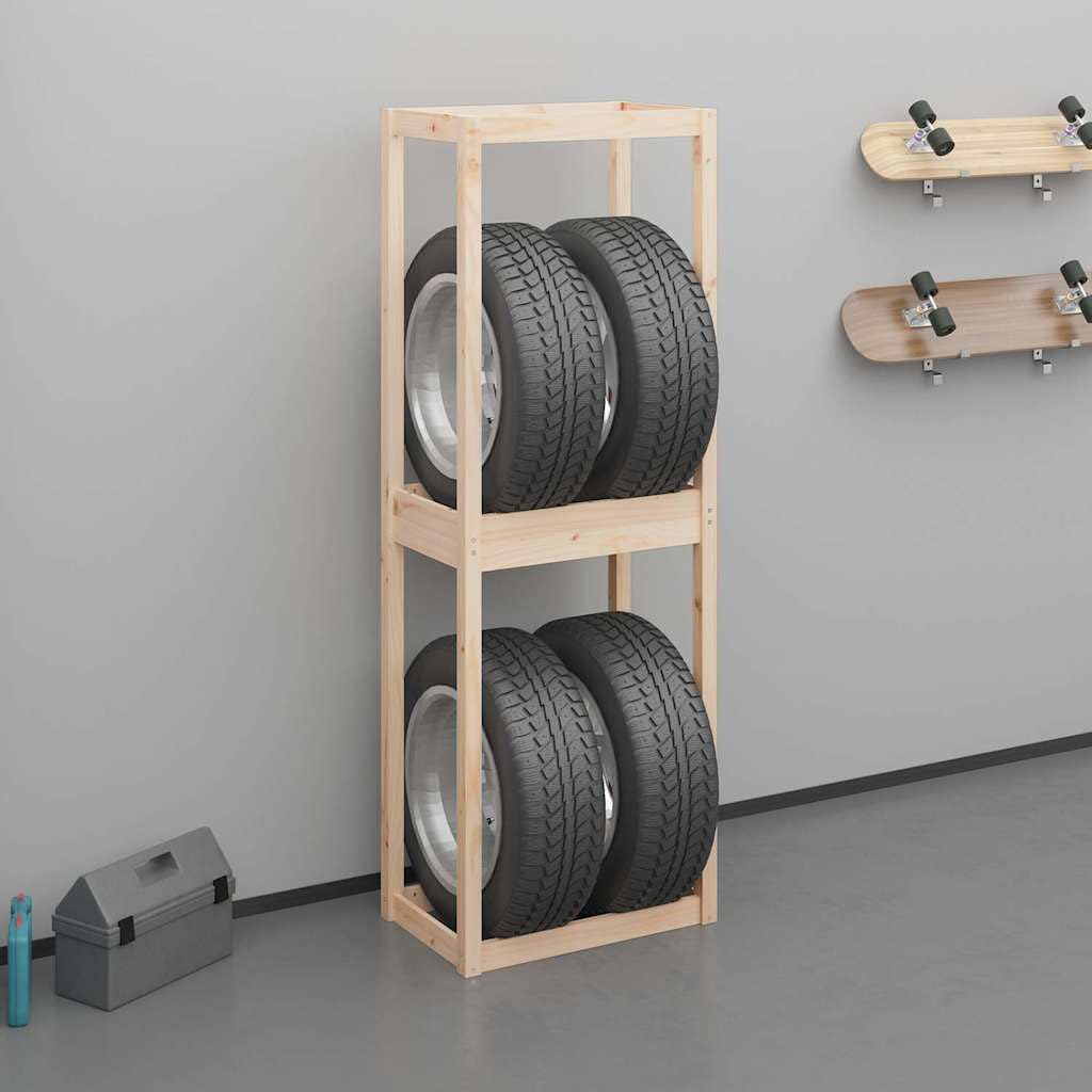 Porte-pneus 63x40x180 cm Bois de pin Massif,Entreprise & Industrie,Stockage Industriel,Étagères industrielles,10.05 kg-825005