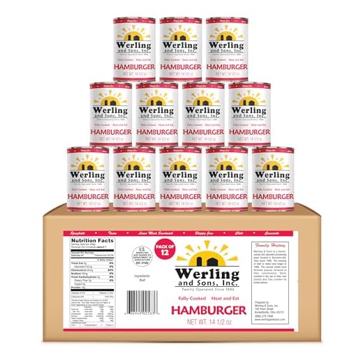 Werling Meats Canned Hamburger, 14.5 Oz