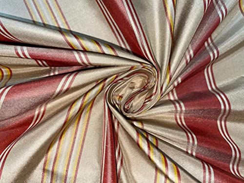 Taffetas de soie à rayures ivoire tissu rigide pour éviter les robes sans forme