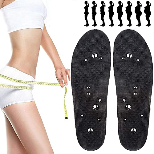 WEYIMVTO Plantillas magnéticas de Masaje Plantillas magnéticas de reflexología y acupresión, Transpirables, desodorantes y cómodas, for Adelgazar.(3 Pair,S)