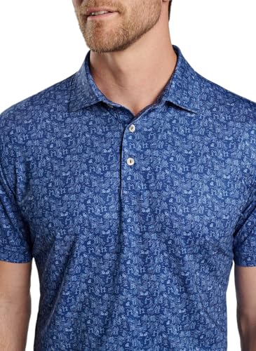 PETER MILLAR Men's Carolina Shag Performance Jersey Polo, Sports Navy, Medium4