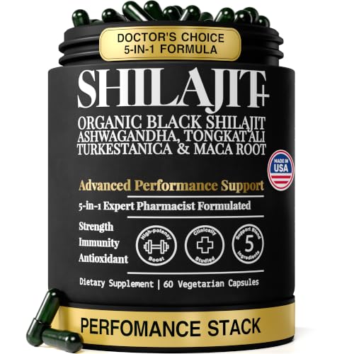 Highest Potency Black Shilajit for Men – 80% Fulvic Acid – Tongkat Ali, Ashwagandha &...
