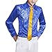 Allegra K Men's Sequin Ties Self Tied Shine Skinny Necktie Fashion Tie Sparkly for Disco Party Costume One Size Yellow
